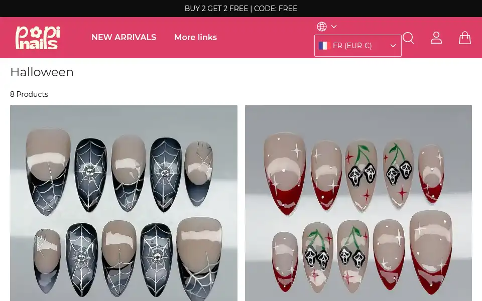 Screenshot of popinails.com