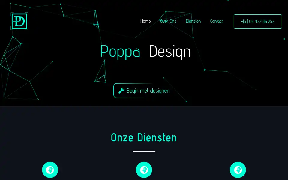 Screenshot of poppadesign.nl