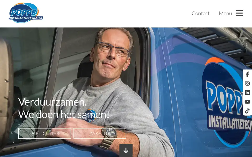 Screenshot of poppeinstallatietechniek.nl