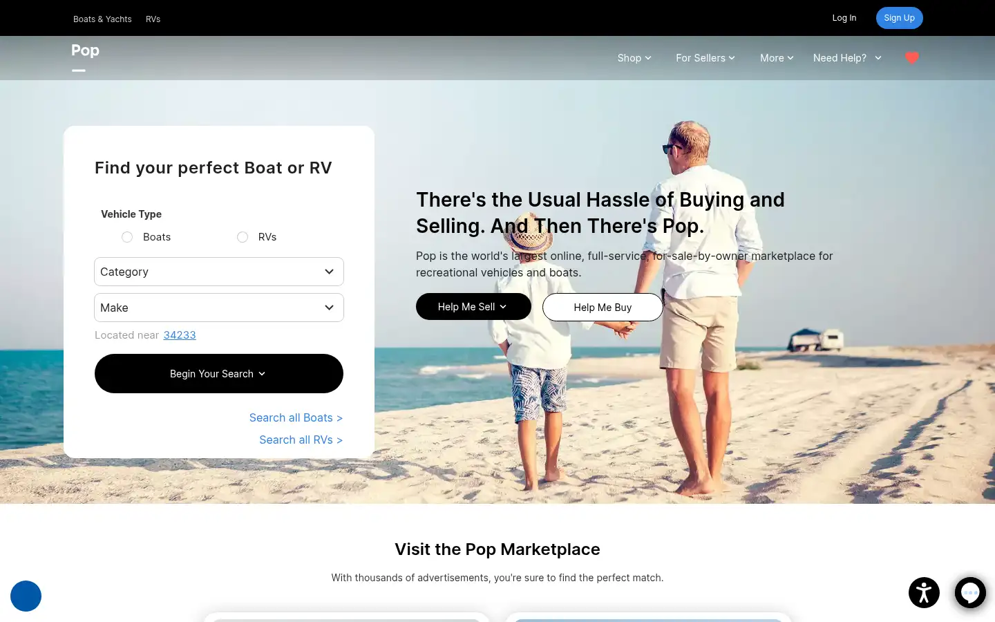 Screenshot of popsells.com
