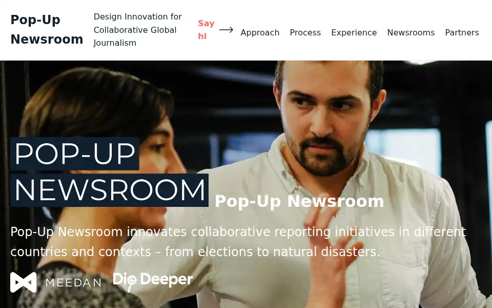 Screenshot of popup.news