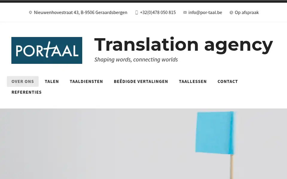 Screenshot of por-taal.be