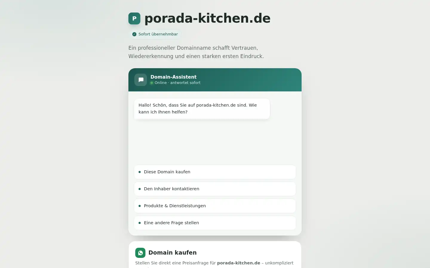 Screenshot of porada-kitchen.de