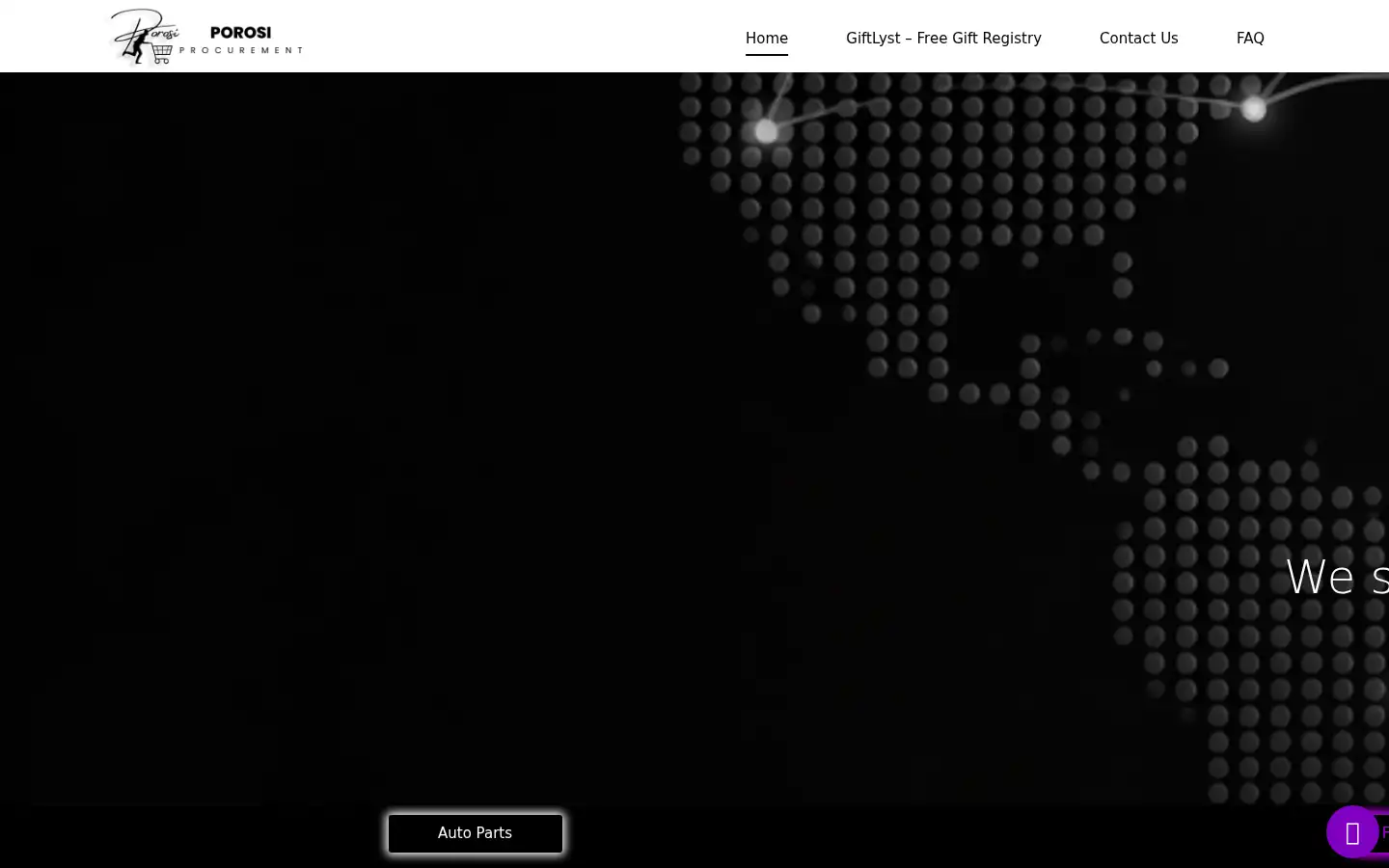 Screenshot of porosiprocurement.com