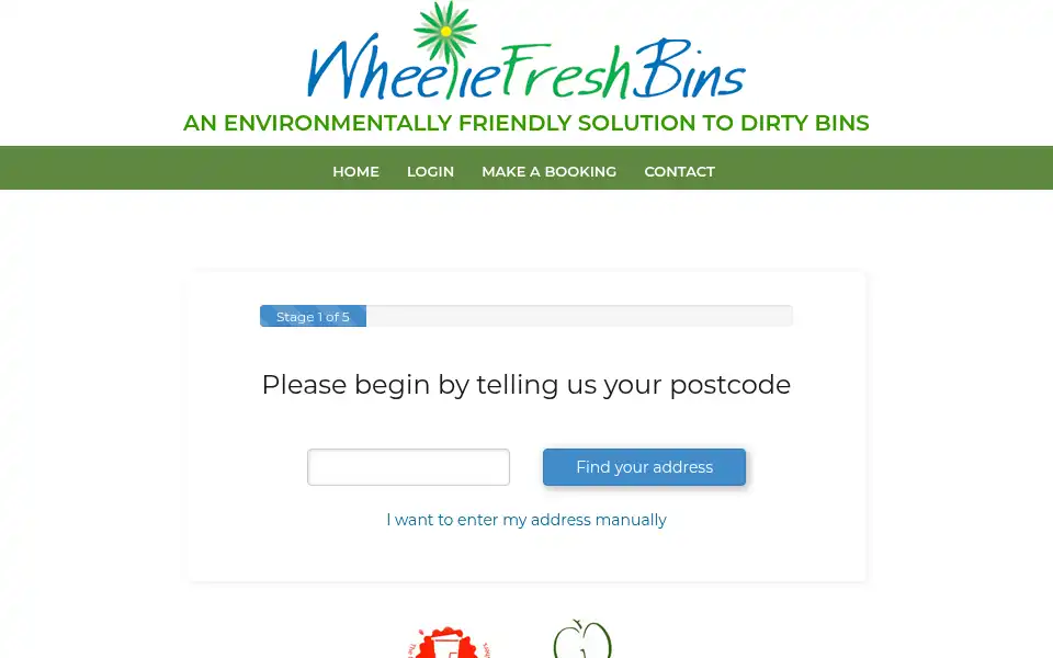 Screenshot of portal.wheeliefreshbins.com
