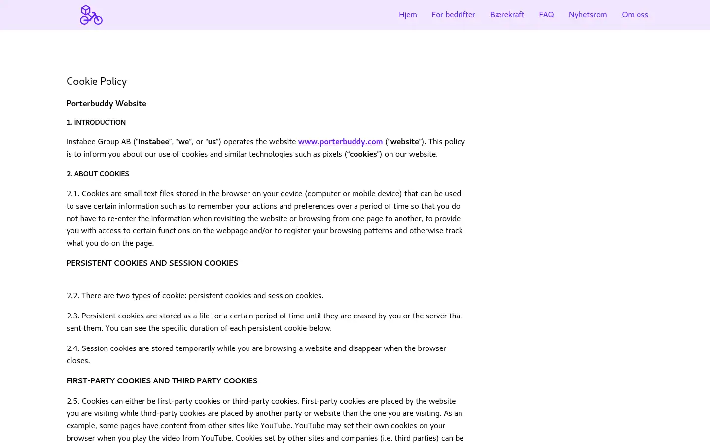 Screenshot of porterbuddy.com