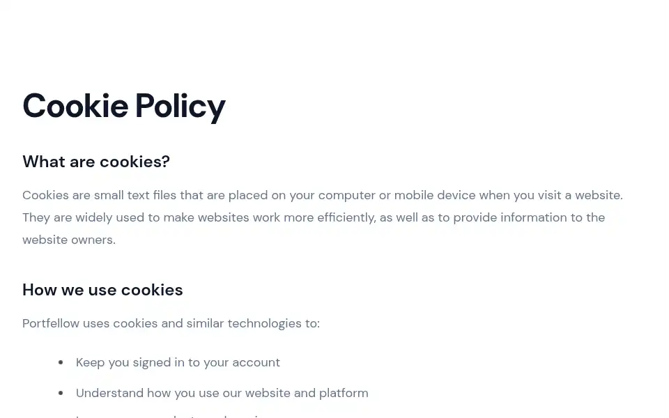 Screenshot of portfellow.com