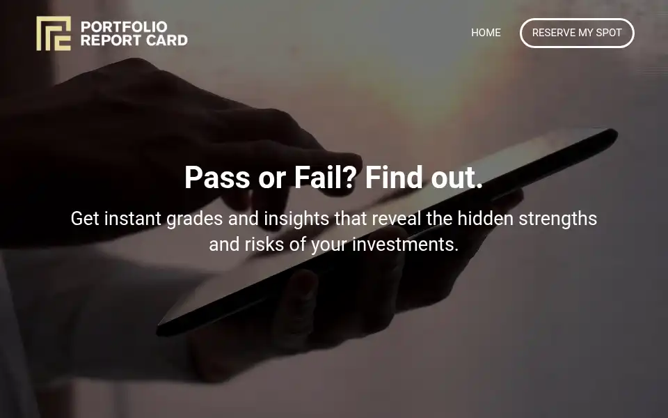 Screenshot of portfolioreportcard.com