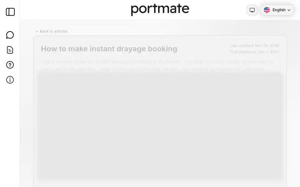 Screenshot of portmate.ai