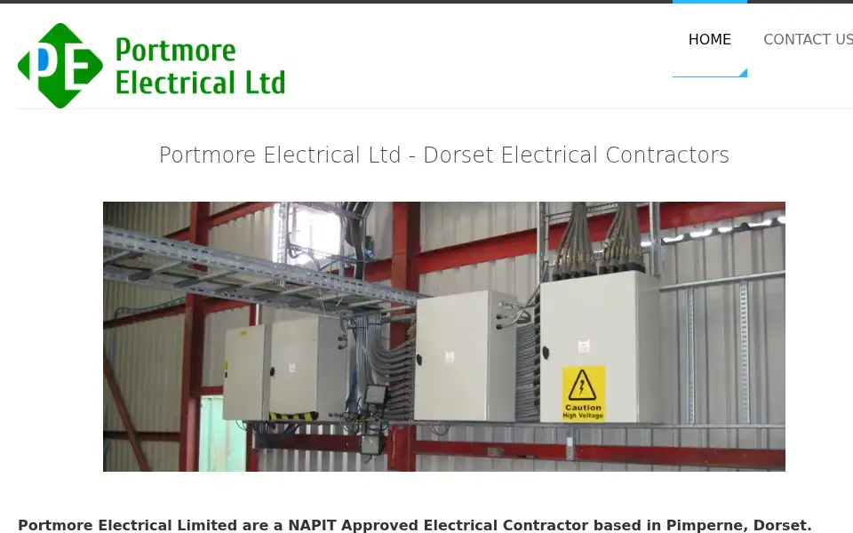 Screenshot of portmoreelectrical.co.uk