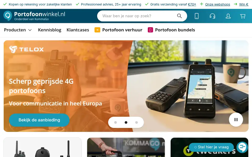 Screenshot of portofoonwinkel.nl