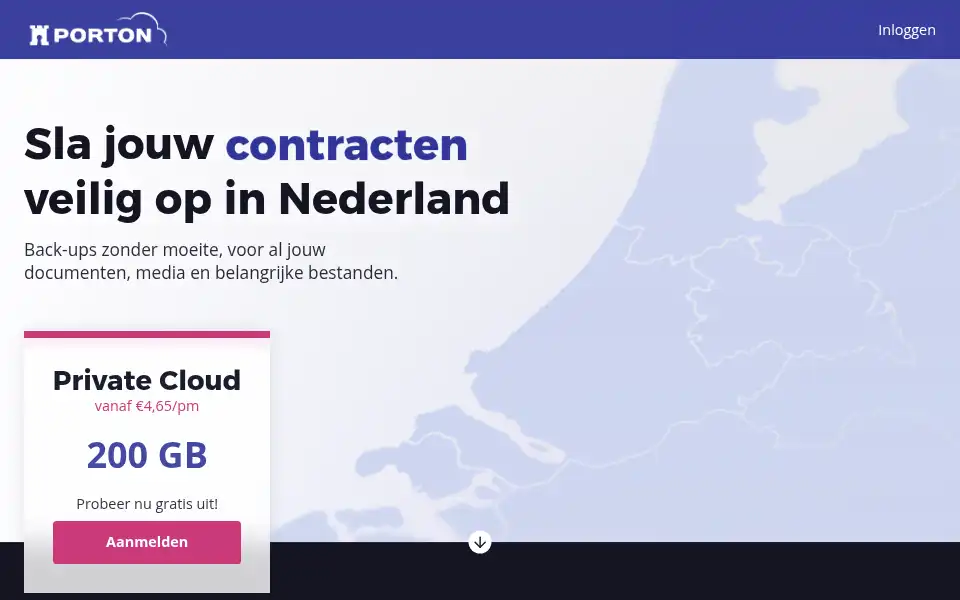 Screenshot of porton.nl