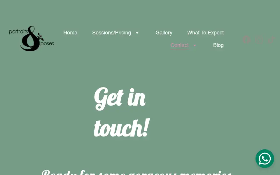 Screenshot of portraitsandposes.co.uk