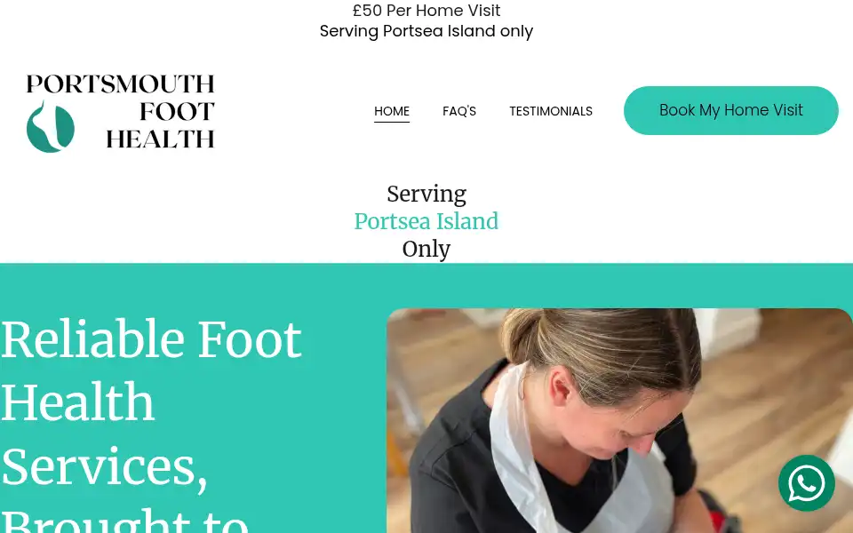 Screenshot of portsmouthfoothealth.com