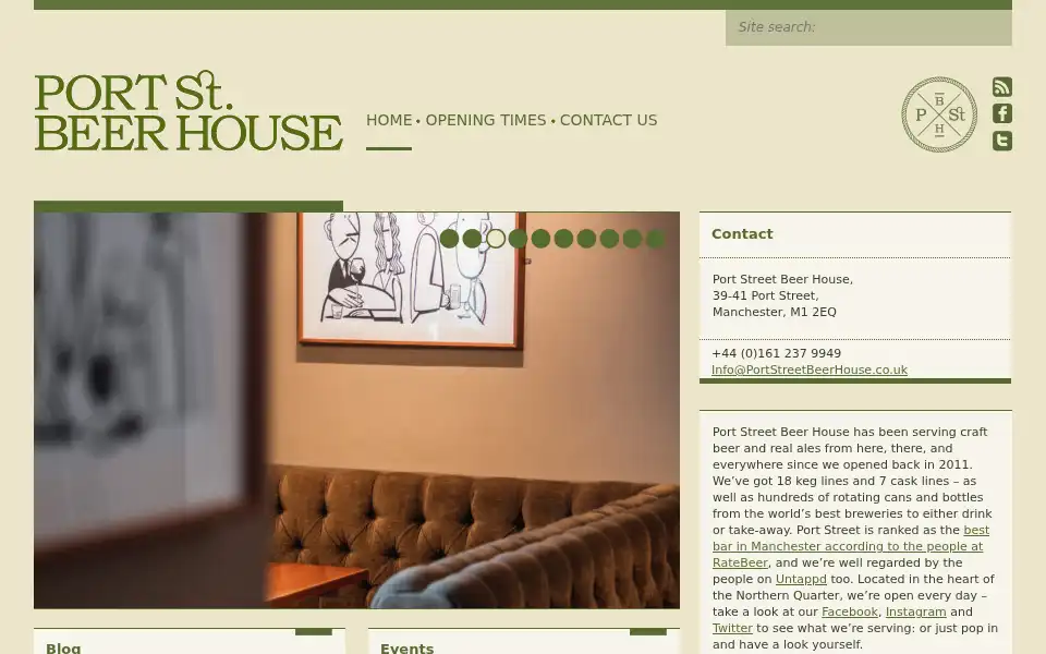 Screenshot of portstreetbeerhouse.co.uk