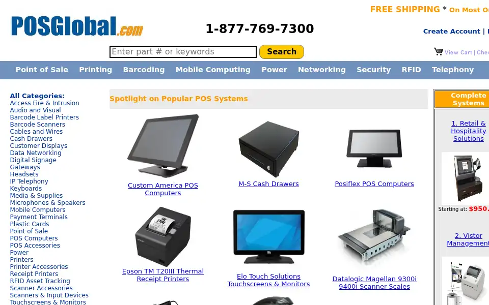 Screenshot of posglobal.com