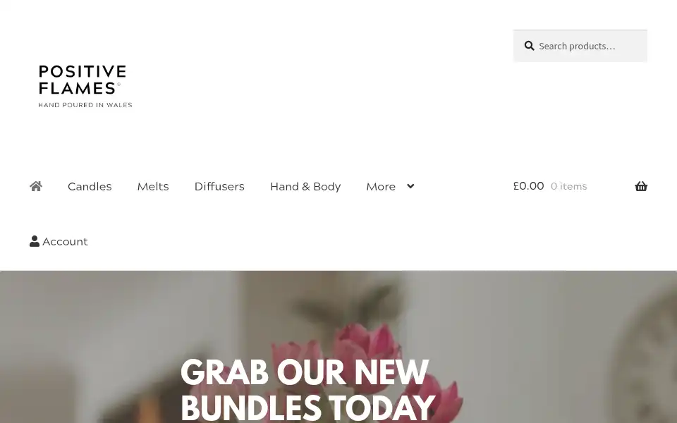 Screenshot of positiveflames.wales