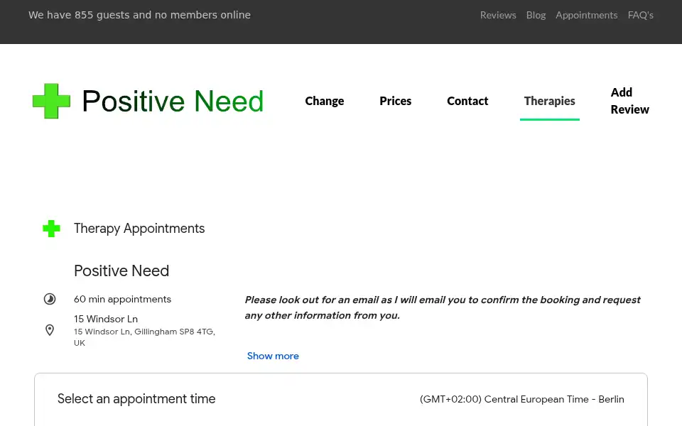 Screenshot of positiveneed.com