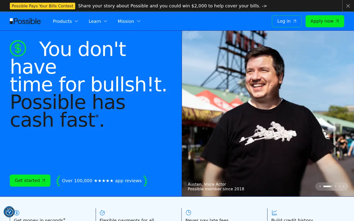 Screenshot of possiblefinance.com