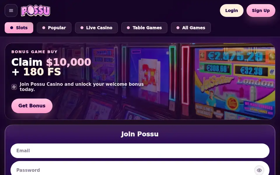 Screenshot of possucasino.site