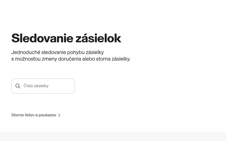 Screenshot of posta.sk
