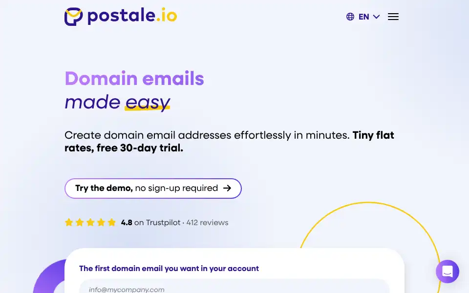 Screenshot of postale.io