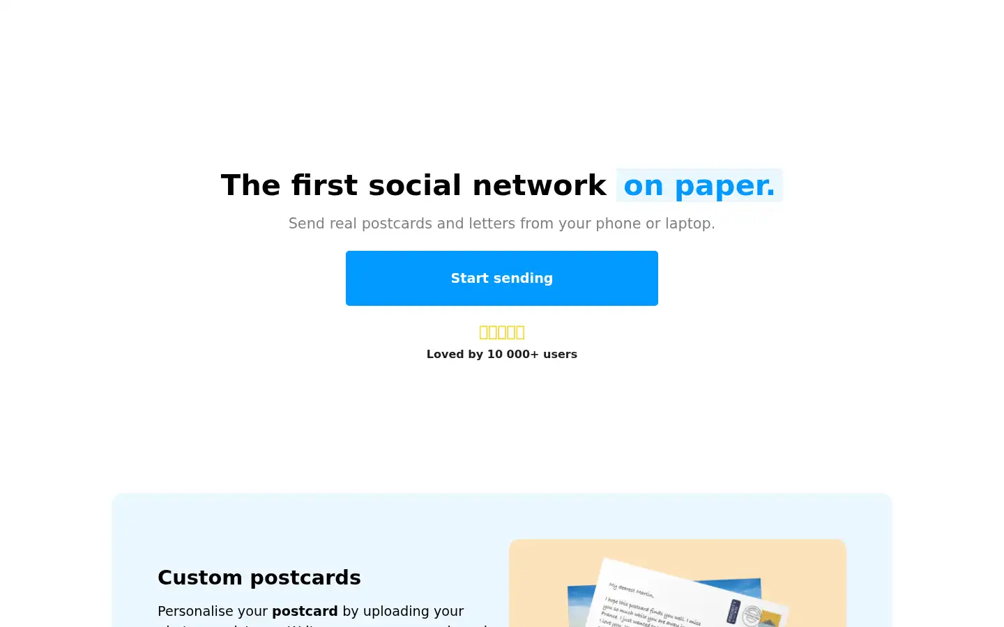 Screenshot of postaly.org