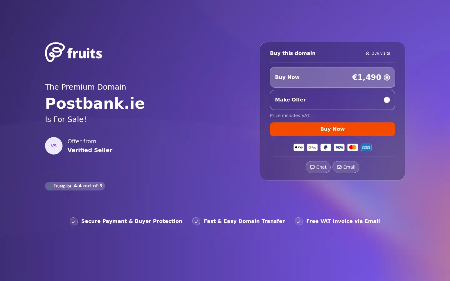 Screenshot of postbank.ie