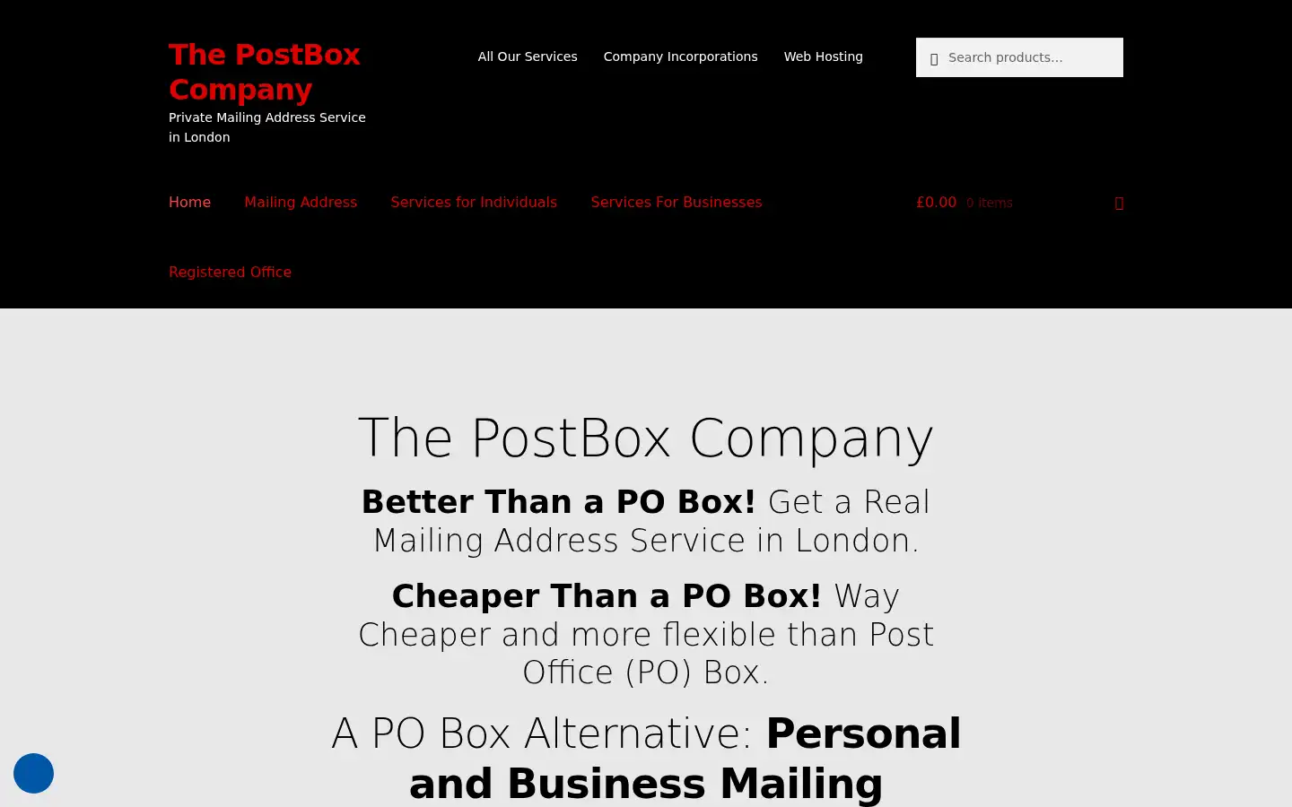 Screenshot of postbox.company