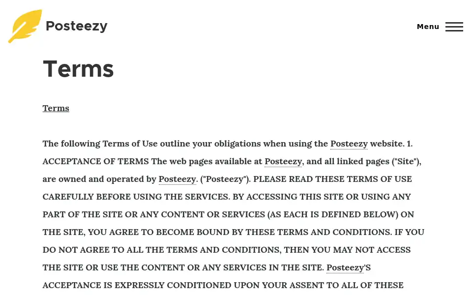 Screenshot of posteezy.com