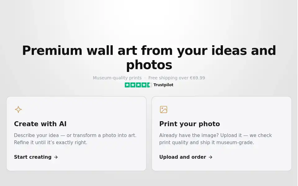 Screenshot of posterboy.ai