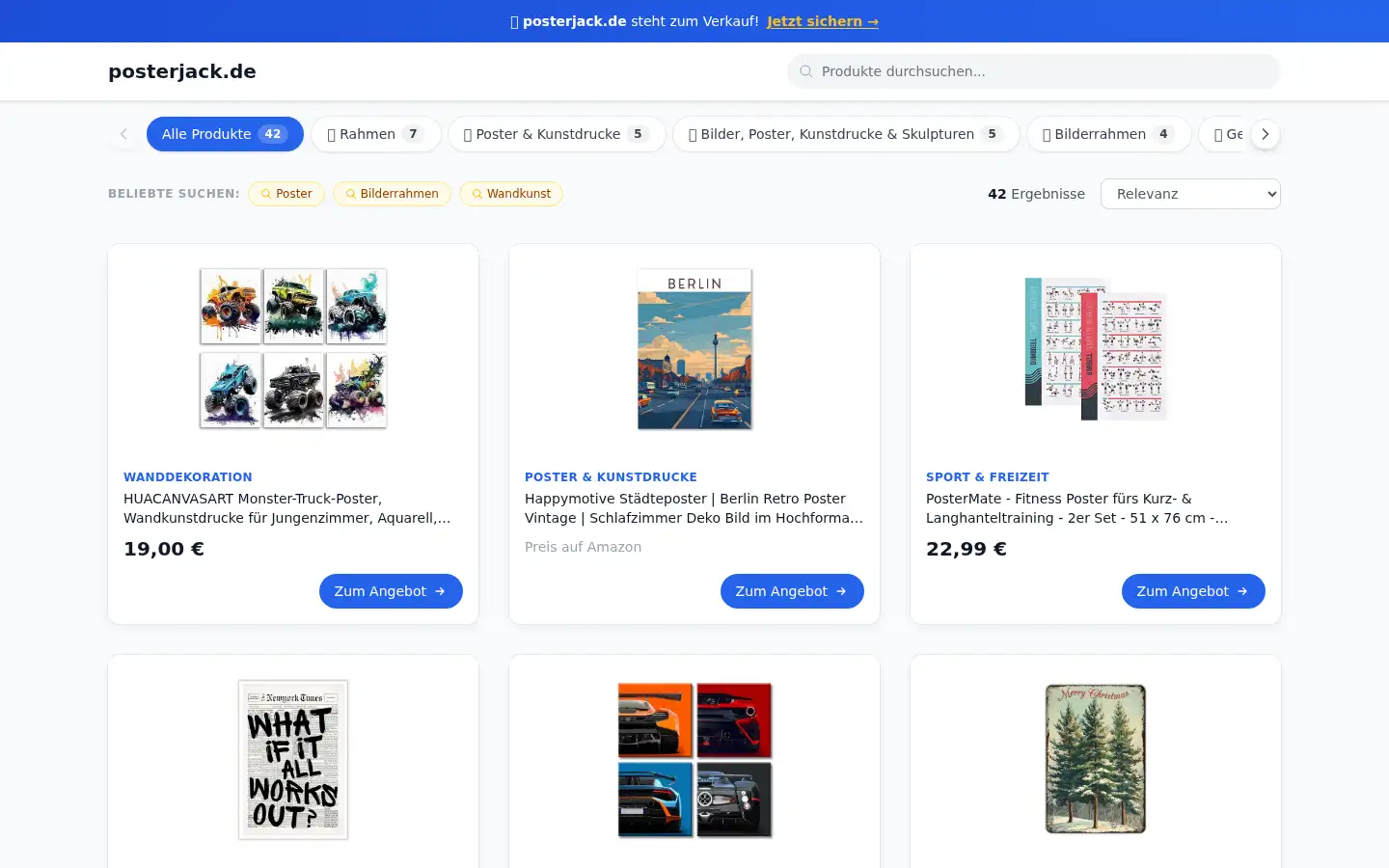 Screenshot of posterjack.de