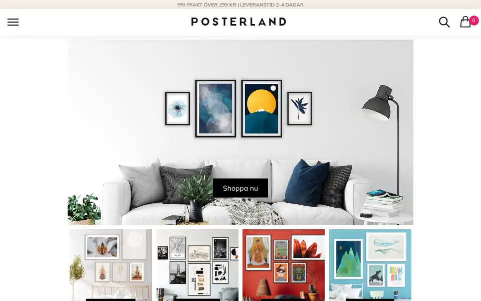 Screenshot of posterland.se
