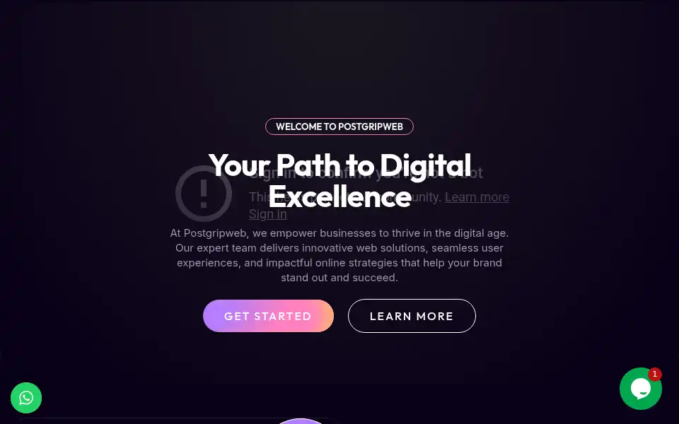 Screenshot of postgripweb.com