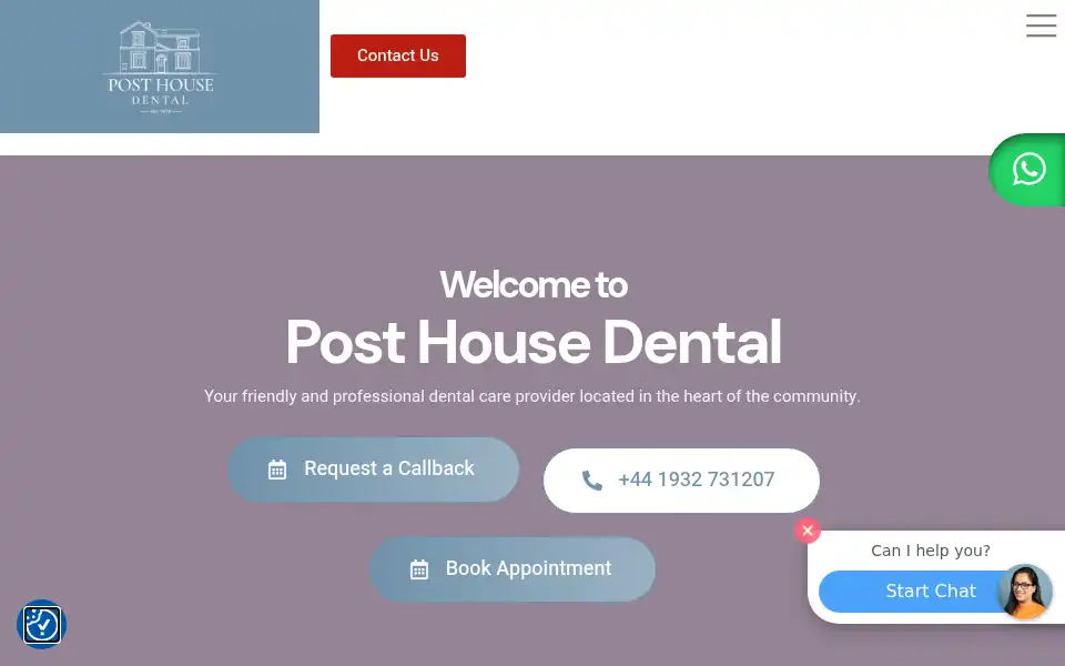 Screenshot of posthousedental.co.uk