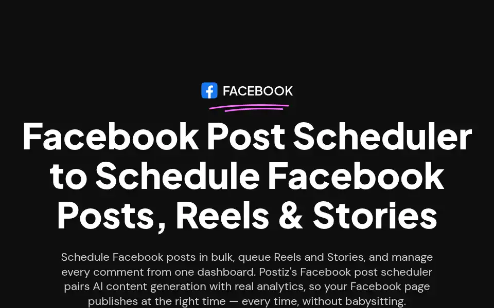 Screenshot of postiz.com
