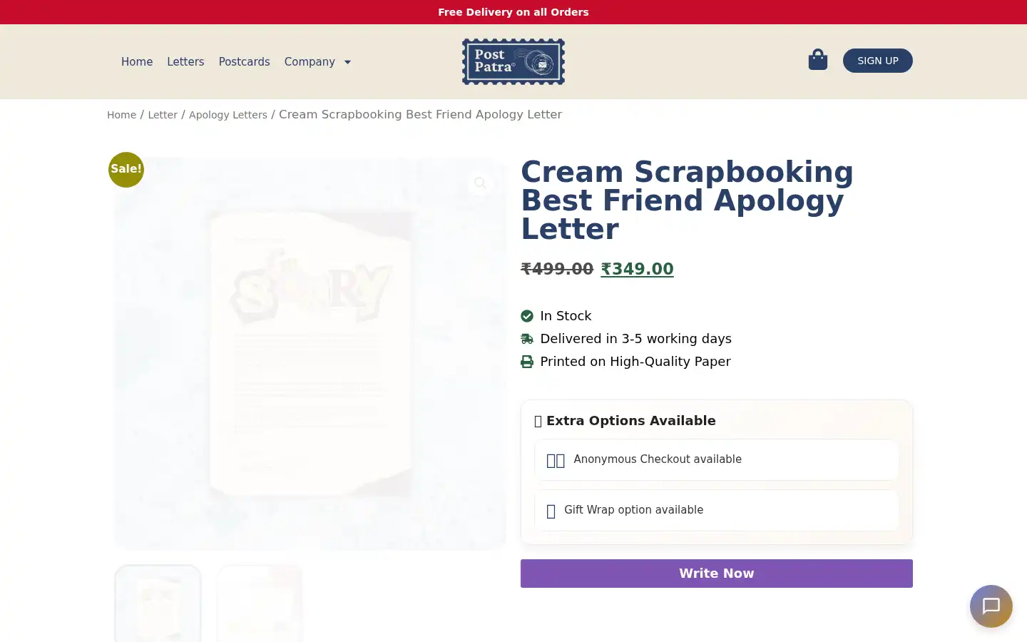 Screenshot of postpatra.com
