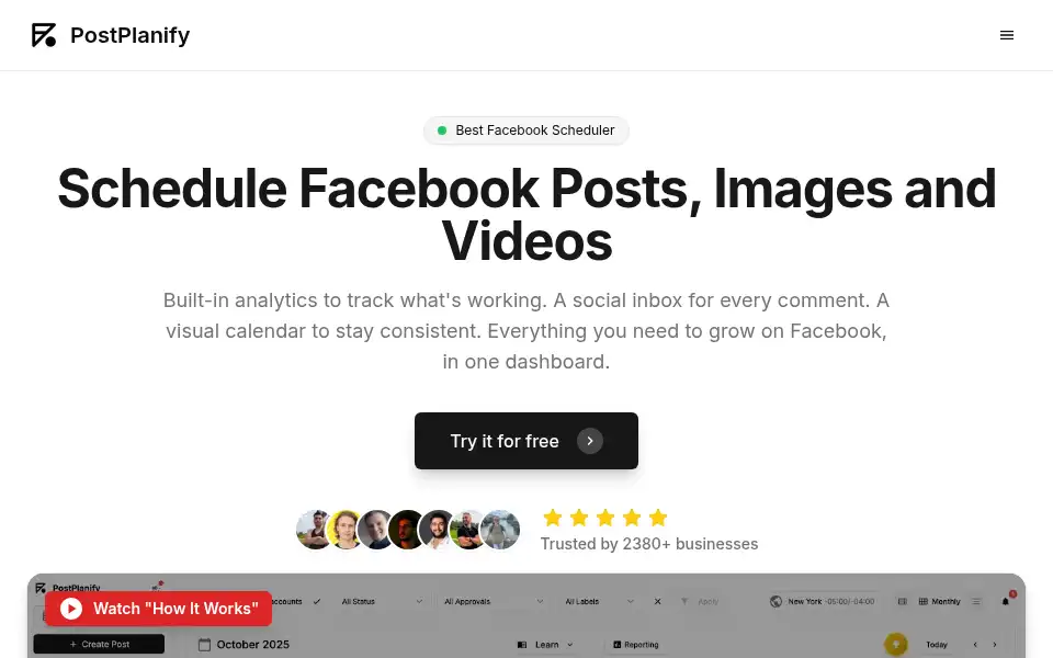 Screenshot of postplanify.com