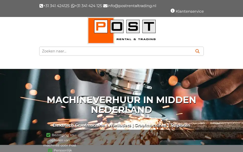 Screenshot of postrentaltrading.nl