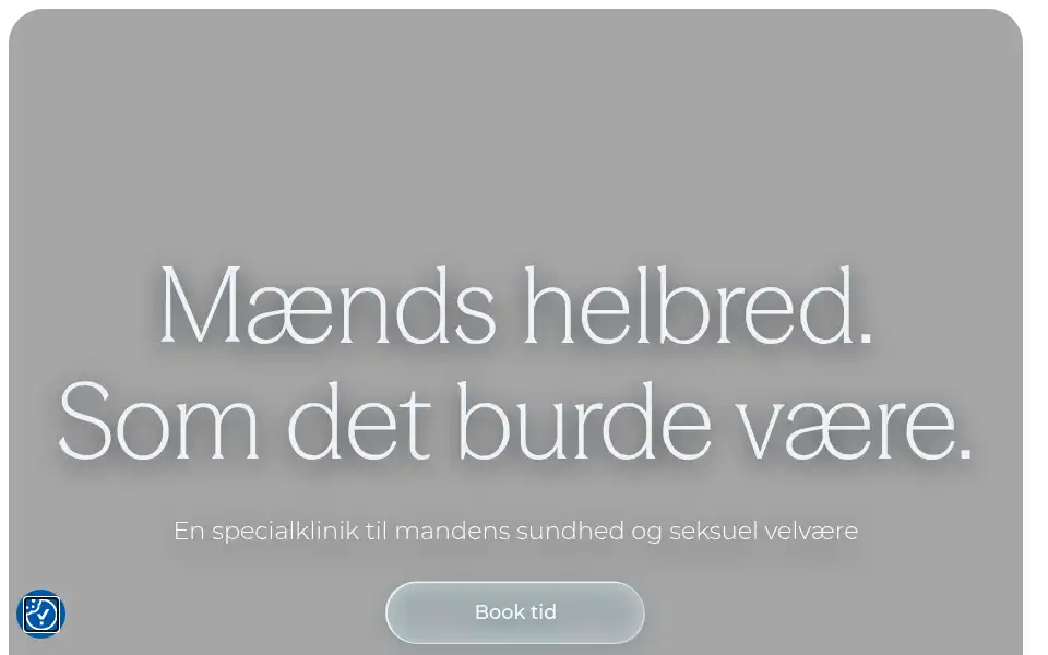 Screenshot of potensklinikken.dk