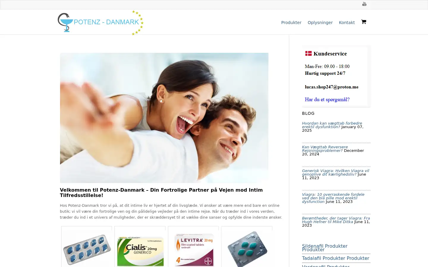 Screenshot of potenz-danmark.com
