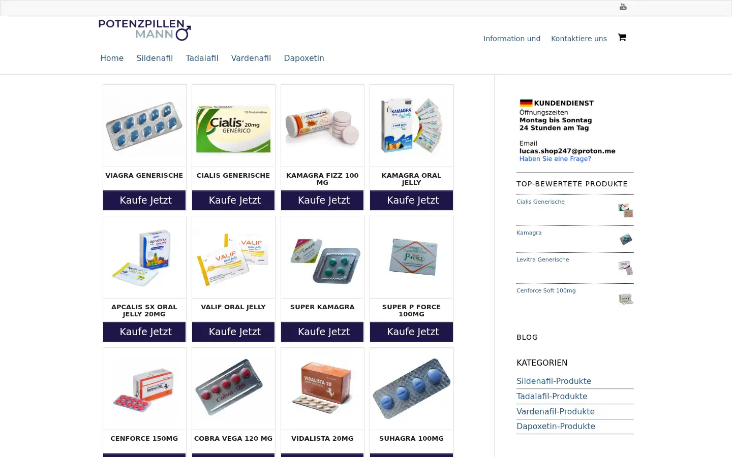 Screenshot of potenzpillen-mann.org