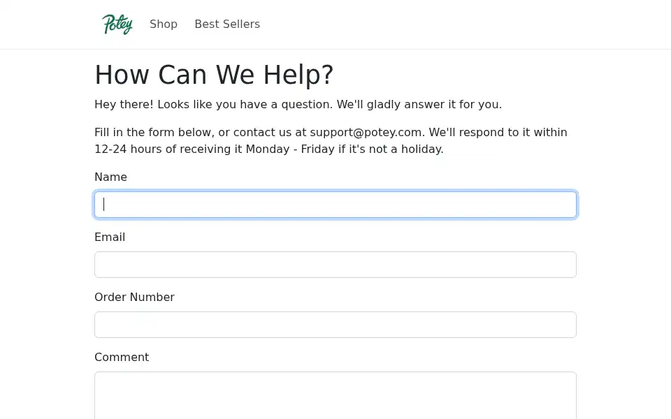 Screenshot of potey.com
