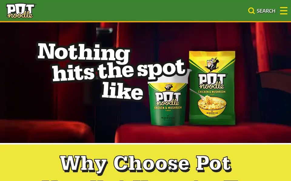 Screenshot of potnoodle.com