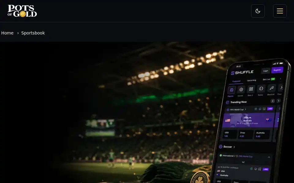 Screenshot of potsofgold.com