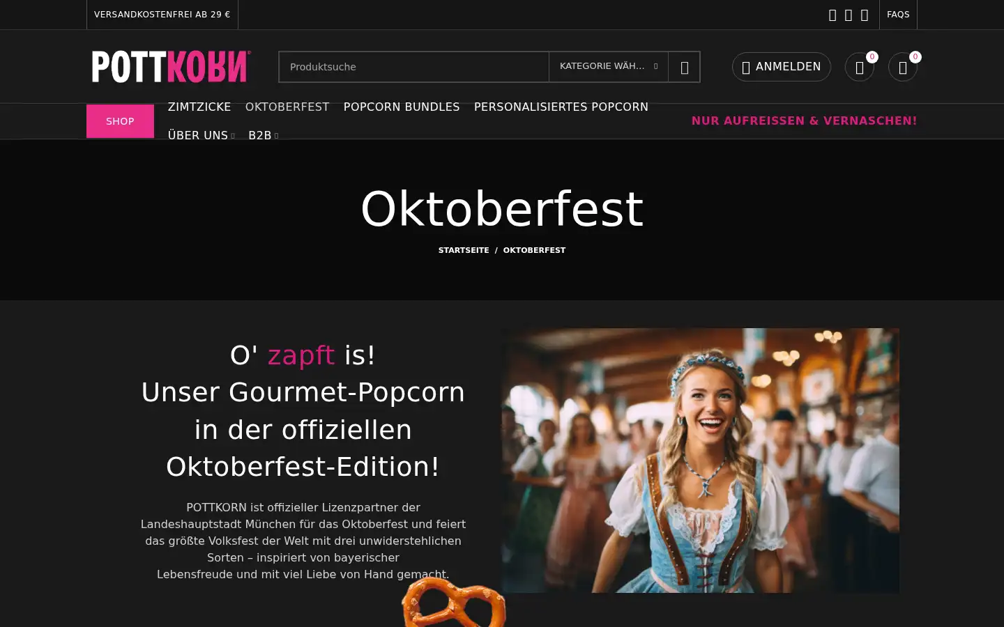 Screenshot of pottkorn.de