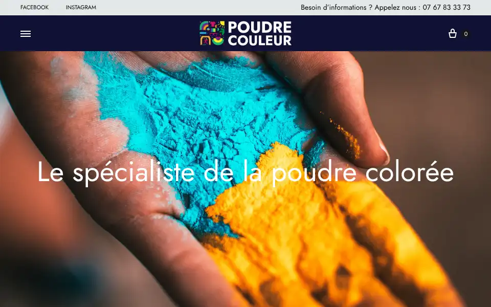 Screenshot of poudre-couleur.com