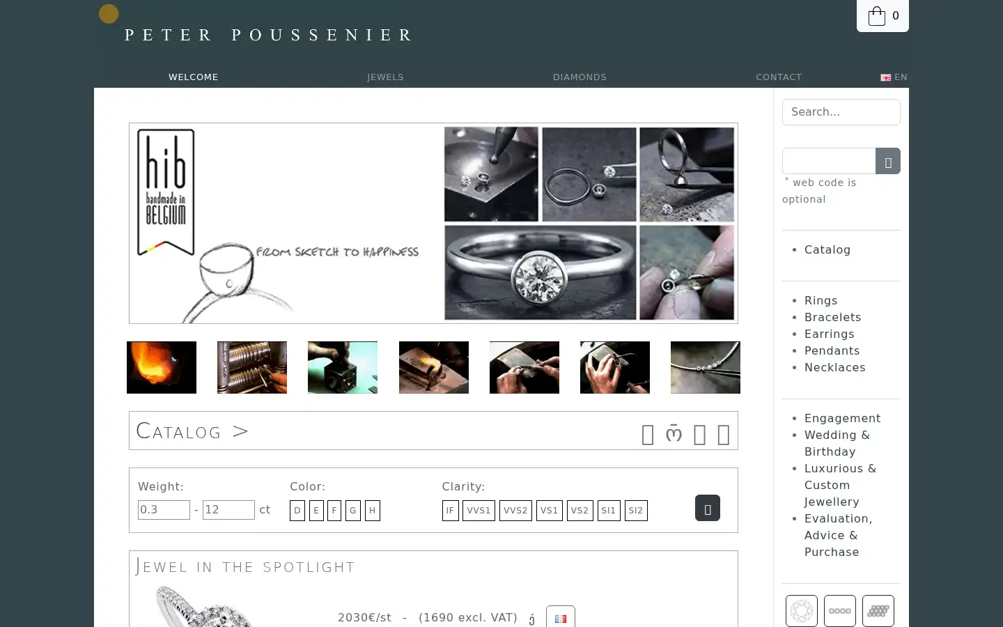 Screenshot of poussenier.com