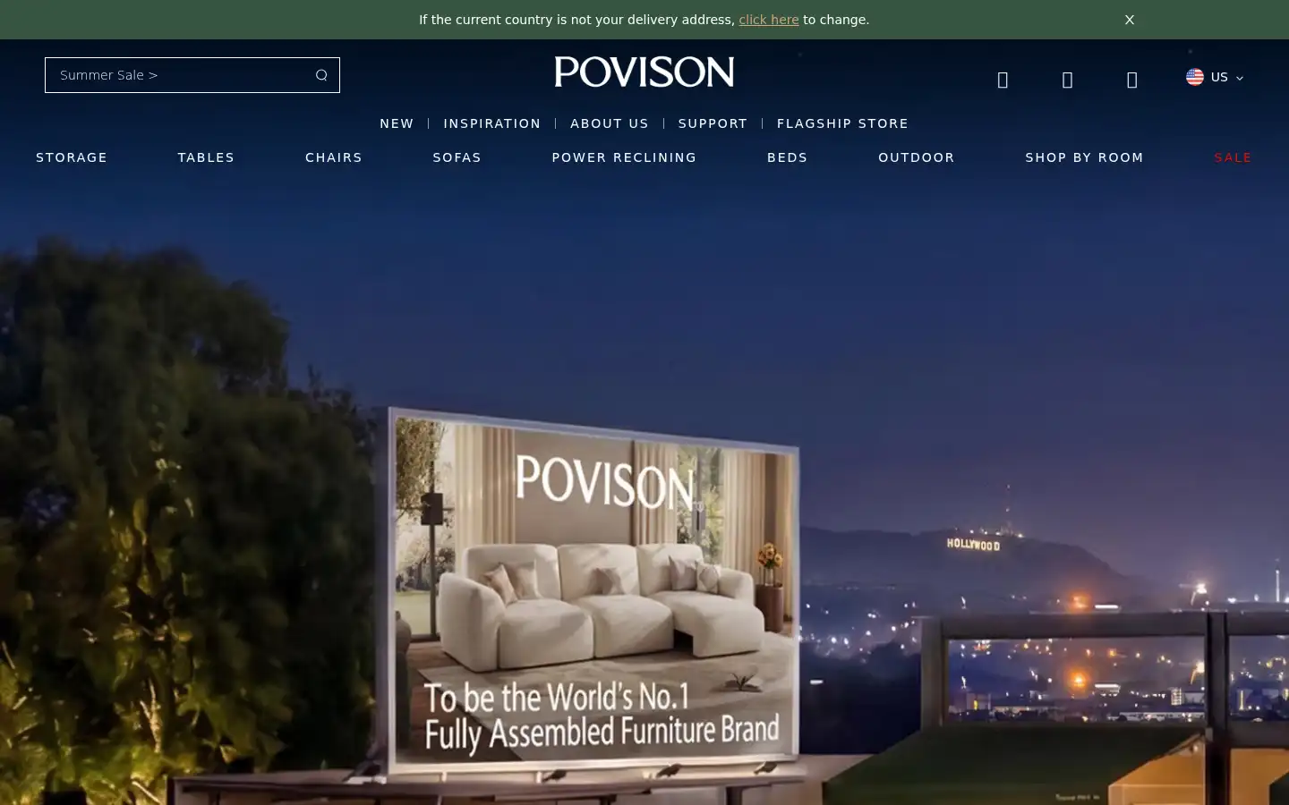 Screenshot of povison.com