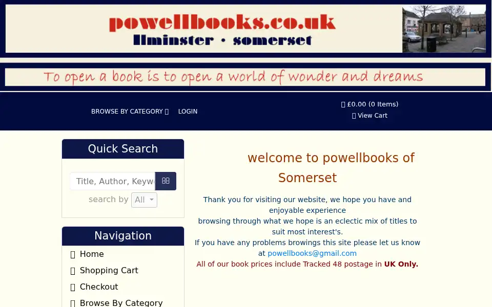 Screenshot of powellbooks.co.uk